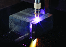 HPR800XD cutting 6 inch mild steel