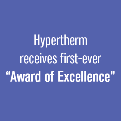 Hypertherm receives first-ever "Award of Excellence"