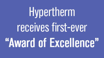 Hypertherm receives first-ever "Award of Excellence"